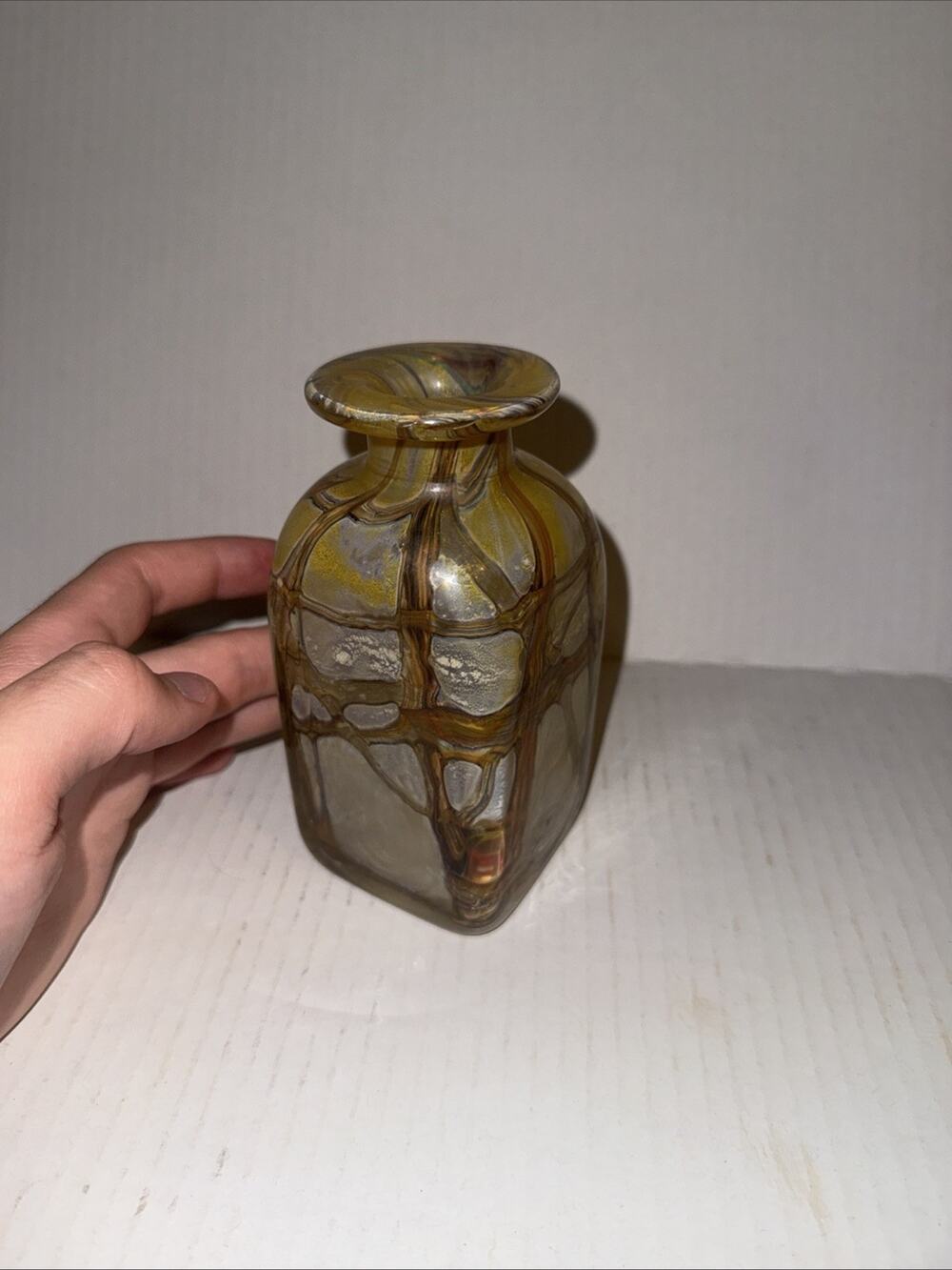 RARE Vintage Mdina Malta Art Glass Earth Series 70s Bottle Vase